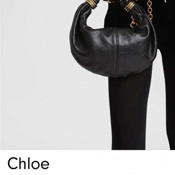 Chloe Bracelet Bag Mini:  Black Calfskin - Picture 5 of 7